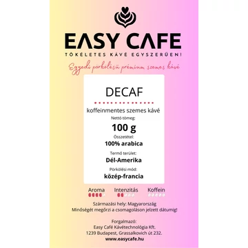 Easy Café prémium szemes kávé Decaf Easy Café prémium szemes kávé Decaf