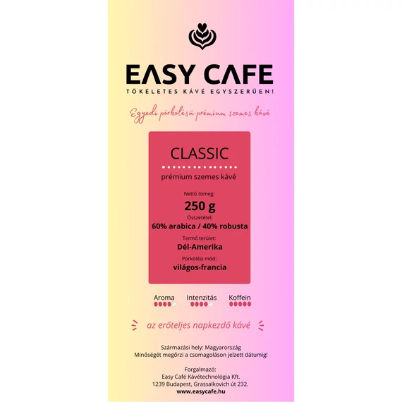 Easy Café prémium szemes kávé Classic
