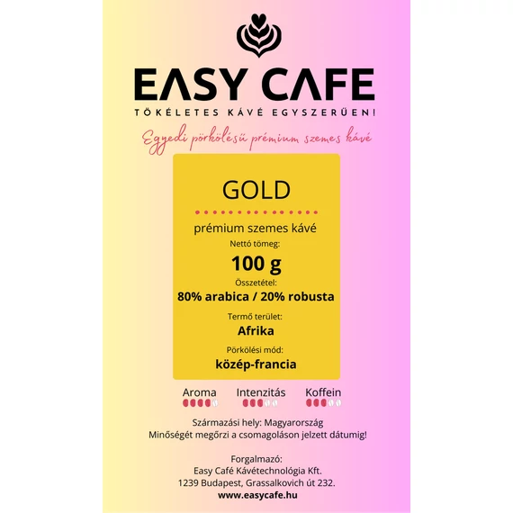 Easy Café prémium szemes kávé Gold